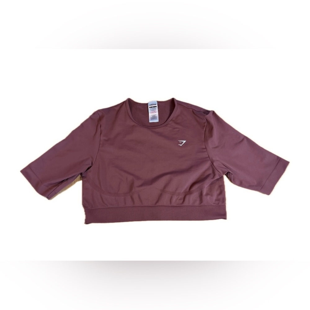 Gymshark Women's Everyday Seamless Crop Top Burgundy Red Size XL